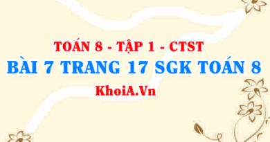 Bài 7 trang 17 SGK Toán 8 Tập 1 Chân trời sáng tạo